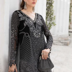 Embroidered Chiffon Suit