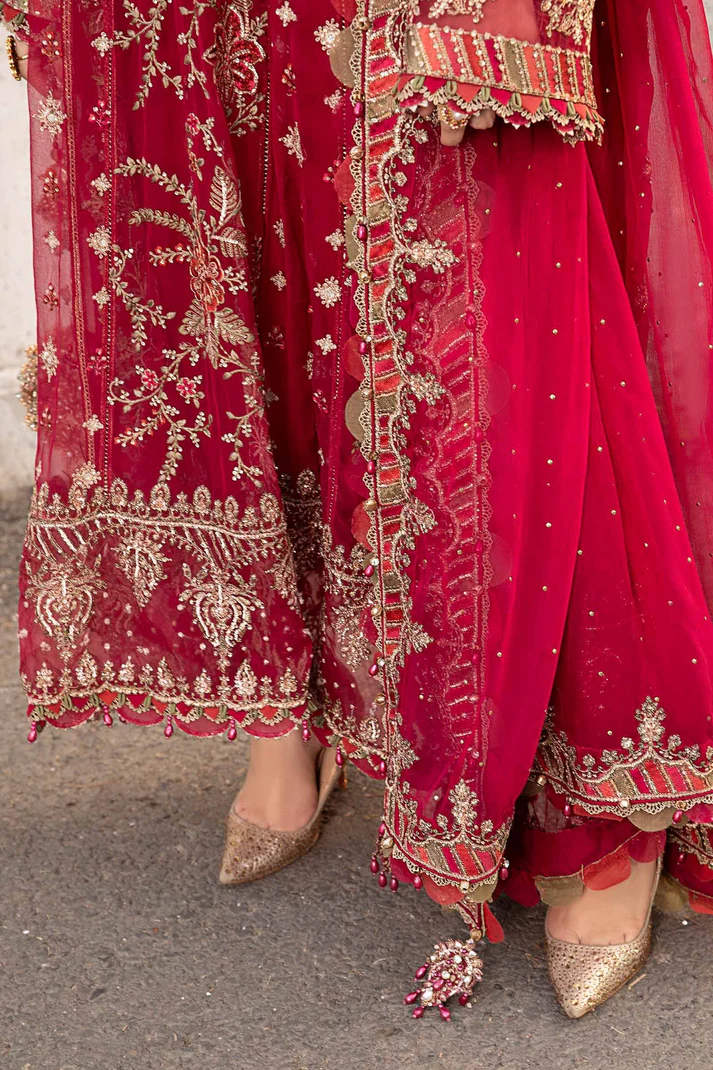 Embroidered chiffon suit - Image 5