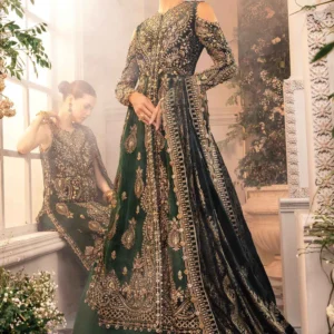 3 Piece Unstitched Embroidered Organza Suit | BD-2904