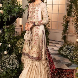 3 Piece Unstitched Embroidered Organza Suit | BD-2905